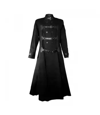 Gothic Industrial Multi-Zipper Trench Coat - Men's Trench Coat